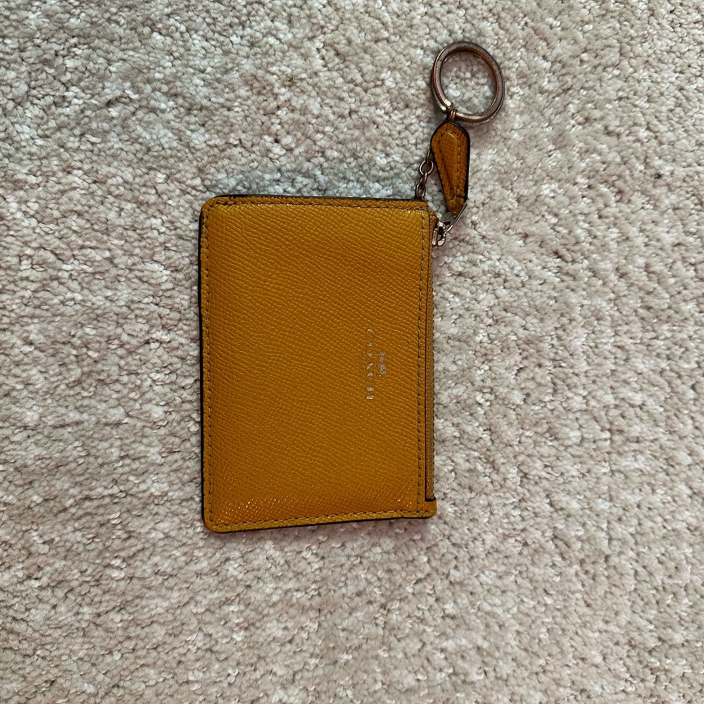 Mustard yellow coach wallet